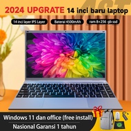 AST laptop Ultrabook baru Intel celeron J4005 14 inci ram12g+256gb ssd Windows 11 pro dan office BOUNS