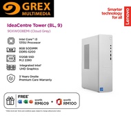 Lenovo IdeaCentre Tower 08IRH9 90XW008EMI Desktop PC (i3-1315U,8GB DDR5,512GB,SFF(8.2L),3.59 KG,WIFI