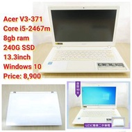 Acer V3-371 Core i5-2467m 8gb ram 240G SSD 13.3inch Windows 10 Price: 8,900