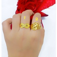 [ACCPEKANBARU] 24K CRYSTAL PLATED RING + 24K GOLD PLATED
