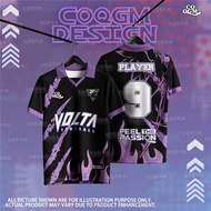 Purple Futsal Football Baju Jersey Custom Name Volta Jersey Thailand Virus Retro collar Jersey