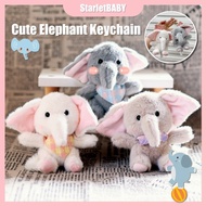 Elephant Plush Toy Cute Elephant Keychain Backpacks Pendant Soft Plush Animal Toy Elephant Plushie