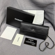 Chanel 黑銀長銀包/WOC