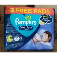 PAMPERS OVERNIGHT PANTS Large up to XL 30pcs or 30+3pcs (choose variation)