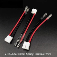 10pcs VH 3-P Open Barrel 3A 2Pin Hollow to 2.8mm/4.8mm/6.3mm Spring Spade Tab Terminal Double-Ended 