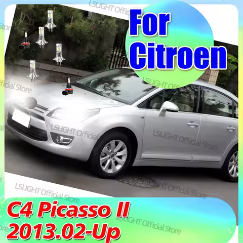 2/6x For Citroen C4 Picasso II Mk2 2013-2024 Auto Front Headlights 6000K Fog Lamp 3570 CSP Bulbs 12V
