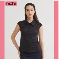 nichii Weekday Cap Sleeve Button Down Top (LAN39-2405BLM-C)