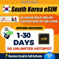 【CSL】South Korea eSIM | 1-30 Days High Speed | UNLIMITED HOTSPOT GB | 韩国上网卡 Travel Prepaid SIM Card