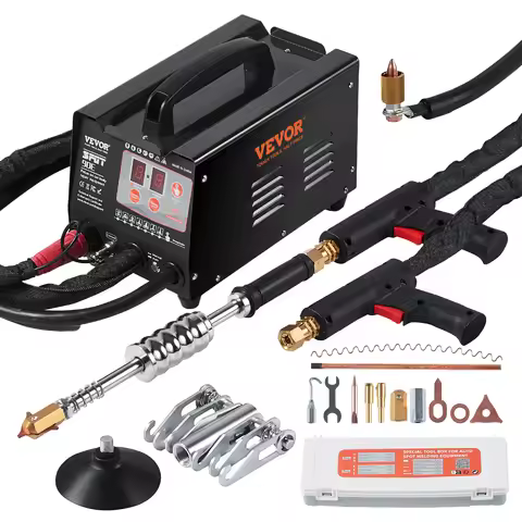 SucceBuy Spot Welder Dent Puller 3KW Stud Welder Dent Repair Kit w/ 2Welding Guns Auto Body Spot Wel