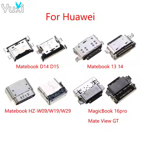 YuXi 2pcs For Huawei Matebook 13 14 WT-W09/ D14 D15 MagicBook 16 Pro Type-C USB Charging Dock Charge