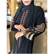 [ Best Quality] Abaya Jetblac Gamis Hitam Turkey Maxi Dress Arab Saudi