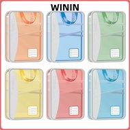 WININ Mesh Zipper Pouch, L-Type Opening Portable Handle Subject Bag, Delicate Subject Classification