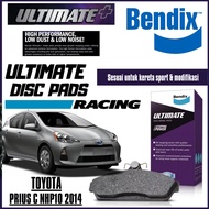 Original Bendix Ultimate+ Front  Brake Pad - Toyota Prius C NHP10 2014 DB1820 ULT+