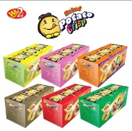 ขนมปังแลบลิ้น แครกเกอร์มันฝรั่งแผ่นบางกรอบ Potato Crisp Crackers 2Win กล่องใหญ่มี30ซอง