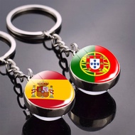 Flag Trinket Southern European Albania Andorra Spain Portugal Italy Greece Malta Flag Glass Ball Key