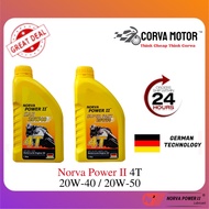 Corva Motor Norva Power II 20W-40 /20W-50 4T Api Sg/Cd 1L Motorcycle Oil Minyak Hitam 4T Motorcycle 
