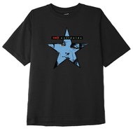 OBEY เสื้อยืดคอกลม รุ่นSTARS BEGIN FALLING OFF สี BLACK
