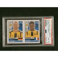 2016 Topps Uefa Champions League Sticker Dembele/Schurrle Dortmund Rookie Card PSA 8