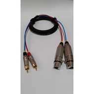 2ch rca to Xlr Female 1m snake insert cable