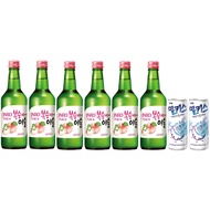 Jinro Soju - PEACH - 6 Pack Bundle - 13% abv (06 x 360ml Bottle) FREE SHOT GLASS!!