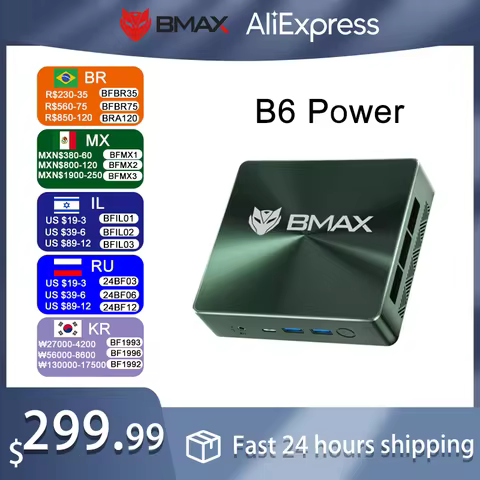 BMAX Intel i7 Mini PC B6 Power, Intel Core i7-1060NG7, 16GB RAM, 1TB SSD, Windows 11, Gráficos Intel
