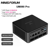 MINISFORUM UM890 Pro Gaming Mini PC AMD Ryzen 9 8945HS 2*DDR5 5600MHz UM880 Pro R7 8845HS UM790 Pro 
