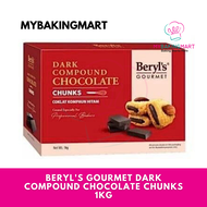 Beryls Milk / Dark Chocolate Compound 1kg - Chocolate Tart - Biskut Raya Tart Coklat