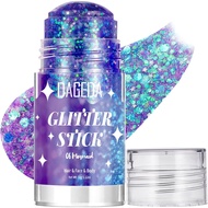 DAGEDA Mermaid Body Glitter Stick,Sparkly Hair Face Glitter Makeup for Women Rave Outfit Accessories