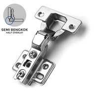 Engsel Sendok Mini 35mm Isi 2PCS Engsel Pintu Lurus 1/2 Bengkok Full Bengkok Free Sekrup - 6586