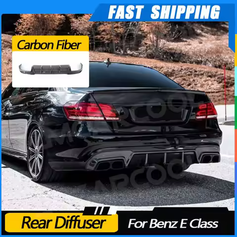 Carbon Fiber Rear Diffuser For Benz E Class W212 E63 E260 E300 E400 E63S 2014 2015 2016 Bumper Exhau
