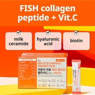 FISH Collagen Peptide + Vitamin C (Milk Ceramide, Hyaluronic acid, Biotin)
