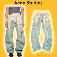 ACNE STUDIOS Loose Fit Printed Chains Jeans, Straight Leg Pants, PLV baggy Jeans