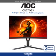 [FREE NEXT DAY] AOC CQ27G3S  | 27" QHD | 165Hz | 1ms | HDR Gaming Monitor