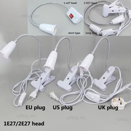 E27 light bulb Lamp AC power supply base Flexible holder EU US uk Plug socket desk Clip  MY9B