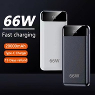 PD66W Power Bank 50000mah original fast charging LED display Type-C Chaeger powerbank 200000mah