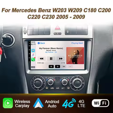 Car Radio For Mercedes Benz W203 W209 C180 C200 C220 C230 2005 Wireless Carplay Android Auto Player 