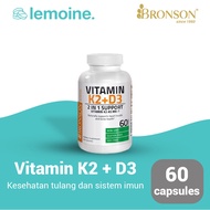 Bronson D3 5000IU K2 90mcg Maintains Immunity, Bones and Heart Vitamin K2 D3 60 capsules
