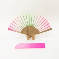 絵絹扇子　日本の京都の職人が手仕事で制作　透け感を楽しめる涼やかな仕上がり　プレゼントに最適 #02