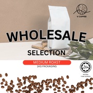 1kg- ( WHOLESALE ) V Coffee - Coffee Beans (Medium Roast ) cafe use Arabica Coffee Bean