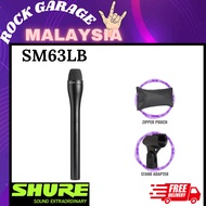 Shure SM63LB Dynamic Microphone with Extended Handle - Black ( SM63-LB / SM63 LB )