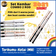 [Set Kembar] Torikumu Kotai 2021 MH 5'0" (5 Feet) 12-25lb Solid 2-Piece Spinning Fishing Rod Joran I