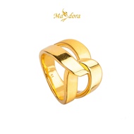MASDORA 999 Gold Ring Rings Cincin Emas ~ Elegant Crossed Chain (EMAS 999/24K)
