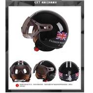 GXT 288 scooter motorcycle helmet Harley helmet vintage retro leather  half helmet Topi Keledar