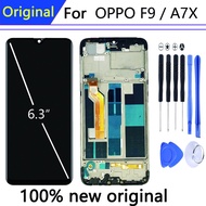 AAA LCD 6.3 inch For OPPO F9 A7X LCD display with Frame Mobile Phone lcds Digitizer Assembly Parts Touch Screen Replacement