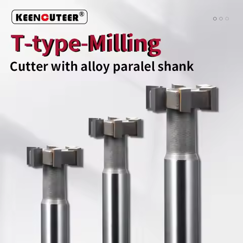Carbide T-Slot Milling Cutter Tungsten Steel Straight Handle Welding Edge Type Cutter YG Industrial 