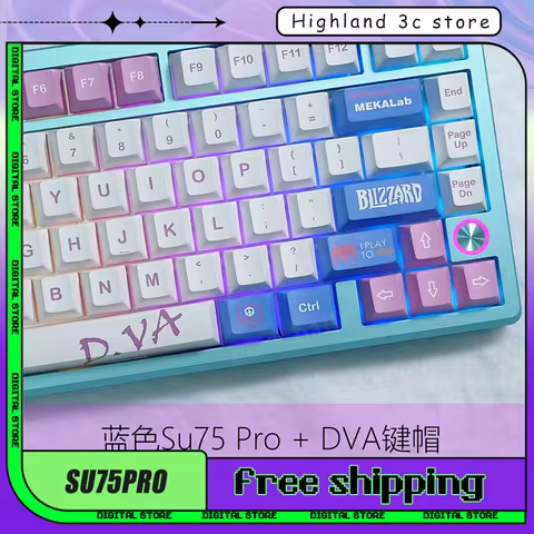 New Original Everglide Su75pro Magnetic Axis Keyboard Su75 Pro Wired Keyboard/Kit 8k Gasket 0.001mm 