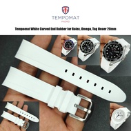 สายนาฬิกา สายยาง overwrist tempomat curvend end rubber strap for rolex omega tag heuer 20mm