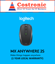 Logitech MX Anywhere 2S Graphite Wireless Multi Device Mouse With Logitech Flow, Gesture Control and Wireless File Transfer