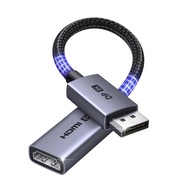 UGREEN 8K@60hz DP to HDMI Adapter, Aluminum Material Shell 20cm Nylon Braided Cable For TV/ PC/ Lapt
