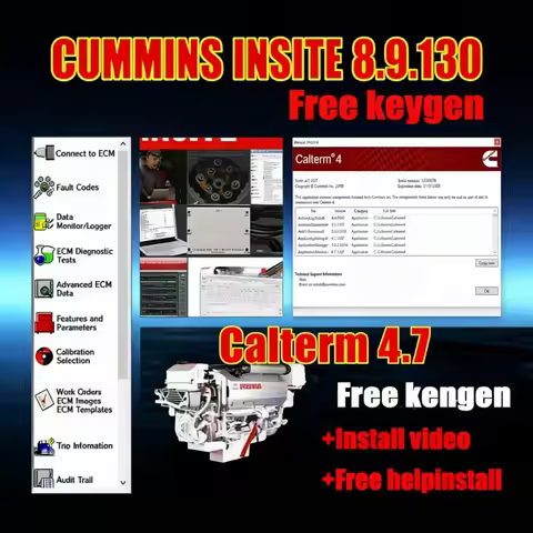 Cummin Insite 8.9 PRO + Calterm 4.7 MetaFiles v4.7.1.007 Engine Diagnostic Software free Keygen + fr